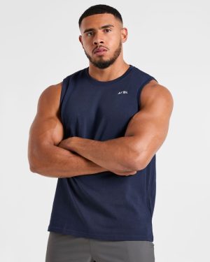 Essential Tank - Navy: The Ultimate Cotton Performance Top