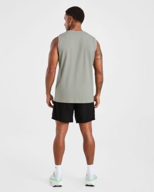 Essential Tank - Washed Sage: The Ultimate Cotton Workout Staple