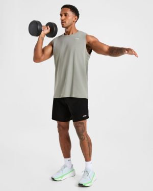 Essential Tank - Washed Sage: The Ultimate Cotton Workout Staple