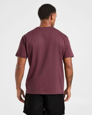 Essential T Shirt - Dark Plum: The Ultimate Cotton Staple