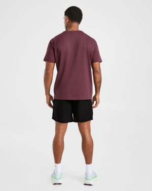 Essential T Shirt - Dark Plum: The Ultimate Cotton Staple