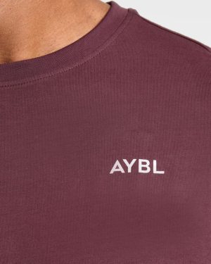 Essential T Shirt - Dark Plum: The Ultimate Cotton Staple
