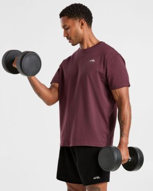 Essential T Shirt - Dark Plum: The Ultimate Cotton Staple
