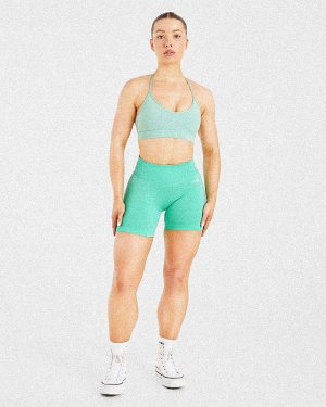 Essential V Neck Strappy Sports Bra - Light Sage: The Ultimate Low-Impact Companion
