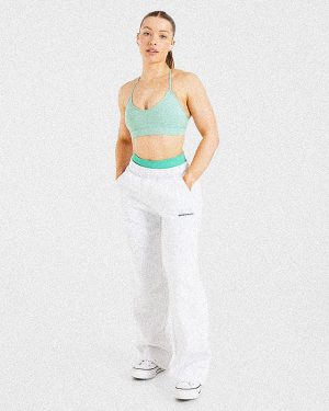 Essential V Neck Strappy Sports Bra - Light Sage: The Ultimate Low-Impact Companion