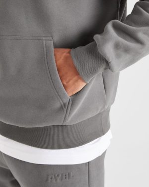 Etched Hoodie - Steel Grey: The Ultimate Blend of Comfort and Style