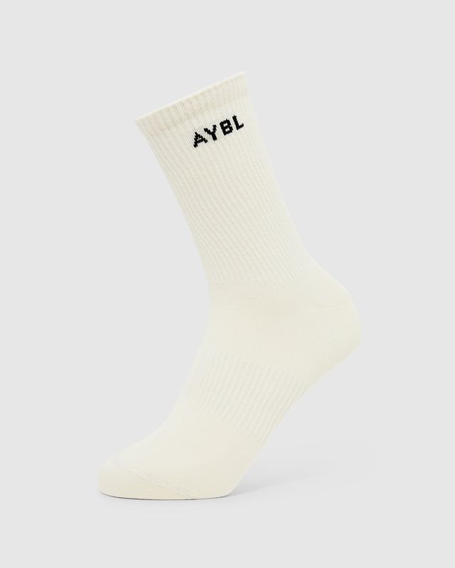 Everyday Crew Socks (3 Pack) - Black/White/Cream