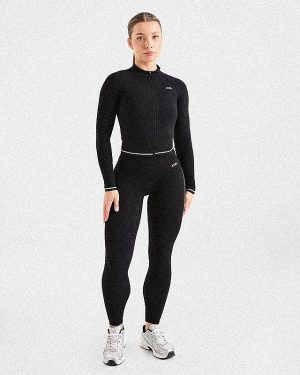 Form Zip Up Jacket - Black: The Ultimate Sculpting Athleisure Essential