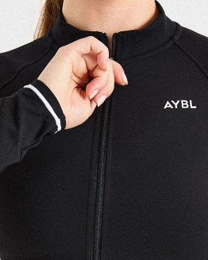 Form Zip Up Jacket - Black: The Ultimate Sculpting Athleisure Essential