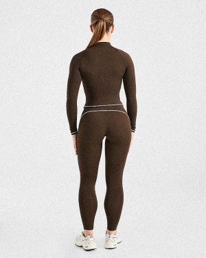 Form Zip Up Jacket - Coffee Bean: The Ultimate Sculpting Athleisure Essential