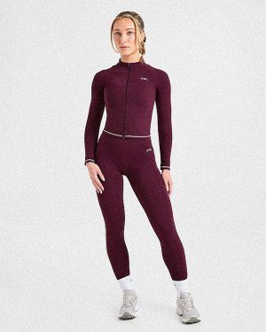 Form Zip Up Jacket - Deep Mulberry: The Ultimate Sculpting Athleisure Essential