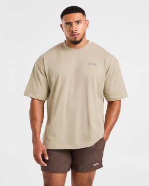 Future Fitness Oversized T Shirt - Dusty Sand: The Ultimate Comfort Staple