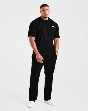 Global Oversized T-Shirt: The Ultimate Black & Red Streetwear Essential