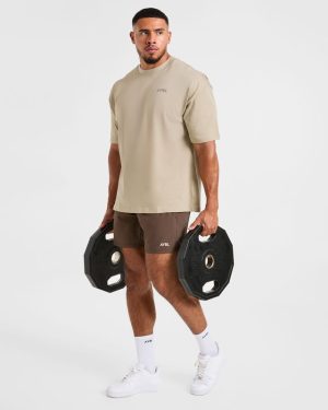 Future Fitness Oversized T Shirt - Dusty Sand: The Ultimate Comfort Staple