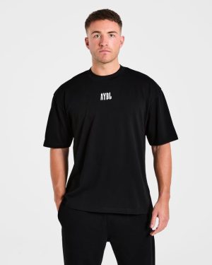 Hunt Your Goals Oversized T-Shirt - Premium Black Cotton Streetwear