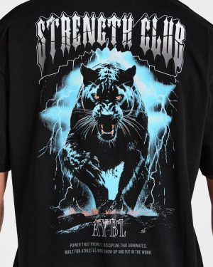 Hunt Your Goals Oversized T-Shirt - Premium Black Cotton Streetwear