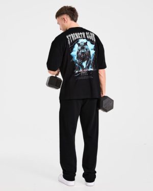 Hunt Your Goals Oversized T-Shirt - Premium Black Cotton Streetwear