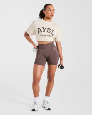 Legacy Lifts Oversized T-Shirt - Beige: The Ultimate Comfort Upgrade