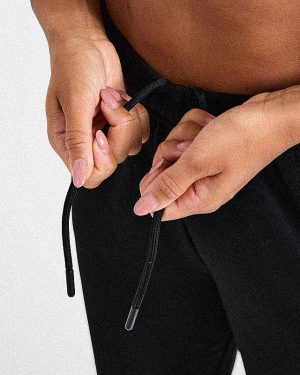 Lifestyle Oversized Straight Leg Joggers - Black