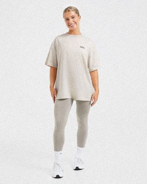 Lift Graphic Oversized T Shirt - Beige: The Ultimate Comfort & Style Statement