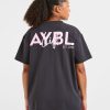 Lift Graphic Oversized T Shirt - Charcoal/Pink: The Ultimate Comfort & Style Statement