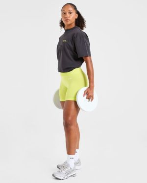 Lift Graphic Oversized T-Shirt: The Ultimate Charcoal/Lime Blend for Comfort and Style