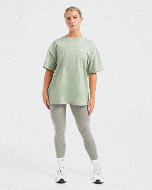 Lift Graphic Oversized T Shirt - Light Sage: The Ultimate Comfort & Style Statement