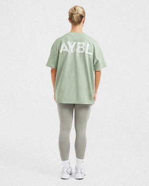Lift Graphic Oversized T Shirt - Light Sage: The Ultimate Comfort & Style Statement