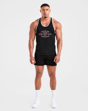 Lifting Stringer - Black/Red: The Ultimate Cotton Tank for Serious Lifters