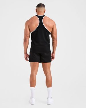 Lifting Stringer - Black/Red: The Ultimate Cotton Tank for Serious Lifters