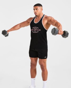 Lifting Stringer - Black/Red: The Ultimate Cotton Tank for Serious Lifters