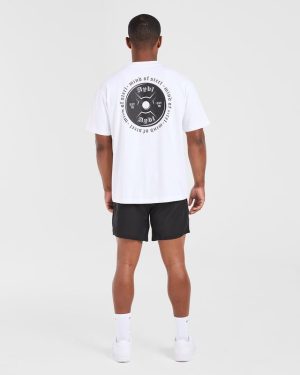 Mind of Steel Oversized T Shirt - White: The Ultimate Comfort & Style Statement
