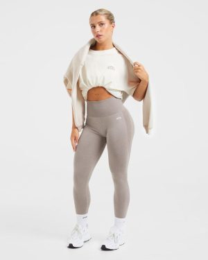 Mind Over Matter Oversized T-Shirt - Beige/Brown | Ultimate Comfort & Style