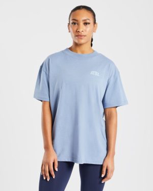 Mind Over Matter Oversized T-Shirt - Blue | Premium Comfort & Style