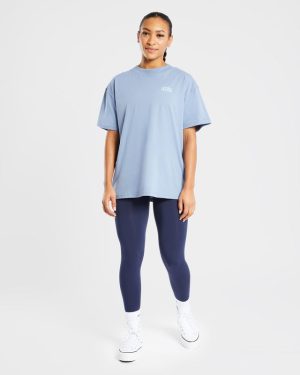 Mind Over Matter Oversized T-Shirt - Blue | Premium Comfort & Style