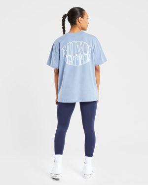 Mind Over Matter Oversized T-Shirt - Blue | Premium Comfort & Style