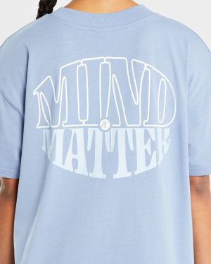 Mind Over Matter Oversized T-Shirt - Blue | Premium Comfort & Style