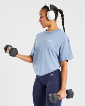 Mind Over Matter Oversized T-Shirt - Blue | Premium Comfort & Style