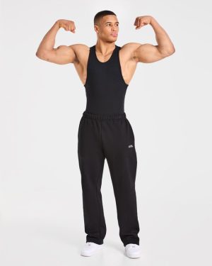 Muscle Ribbed Tank - Black: The Ultimate Gym Essential