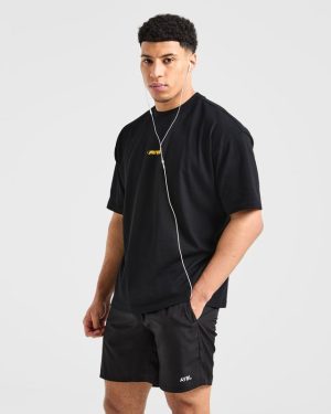 Orbit Oversized T-Shirt: The Ultimate Black/Yellow Streetwear Essential