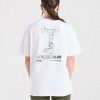Power Lifting Illustration Oversized T-Shirt - White/Green