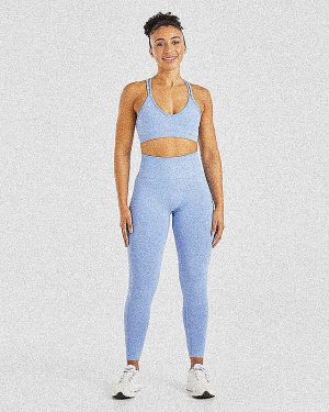 Power Seamless Leggings - Blue: The Ultimate Performance Wear