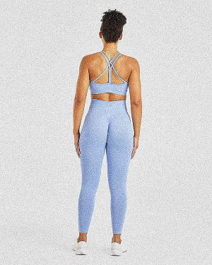 Power Seamless Leggings - Blue: The Ultimate Performance Wear