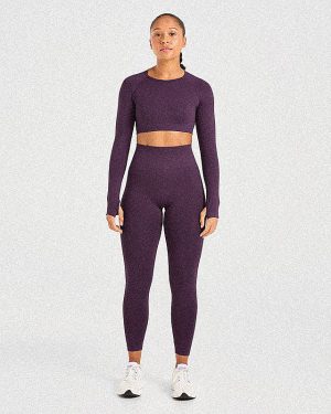 Power Seamless Leggings - Grape Wine: Ultimate Performance & Style