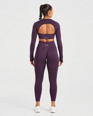 Power Seamless Leggings - Grape Wine: Ultimate Performance & Style