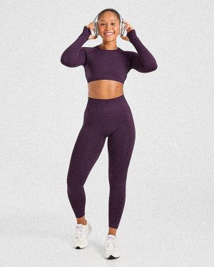 Power Seamless Leggings - Grape Wine: Ultimate Performance & Style