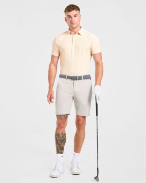 Precision Texture Polo - Peach: The Ultimate Performance Wear