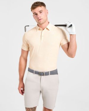 Precision Texture Polo - Peach: The Ultimate Performance Wear