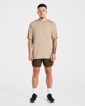 Reinforce Training T-Shirt - Tawny Brown: The Ultimate Modal-Blend Performance Tee