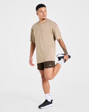 Reinforce Training T-Shirt - Tawny Brown: The Ultimate Modal-Blend Performance Tee